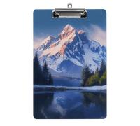 Snow Mountain Clipboard, A4 Acrylic Clipboard with Hanging Hole, Ultra-Light Clip Board - Holds 100 Sheets, Shatterproof Document Holder for Office, 12.5" X 8.5"