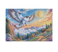 Snow Mountain Cloud Sea Bald Eagle 300 Piece Jigsaw Puzzle for Adults Solo Leisure Time Challenging Fun No Dust Pieces Great Gift for Puzzle Enthusiasts 300 PCS