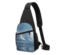 Snow Mountain Cloud Sea Print Chest Pack Waterproof Lightweight One Strap Shoulder Chest Bag for Outdoor Hiking Sports