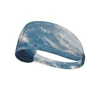 Snow Mountain Cloud Sea Print Sports Headbands For Men Women, Moisture Wicking Sweat Band Elastic Wide Hair Bands,For Running, Cycling,Gym Exercise