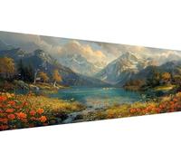 Snow Mountain Diamond Art Kits for Adults, 5D DIY Full Drill Diamond Painting Lake Kits for Beginners, Gem Crafts Embroidery Pictures for Home Decoration, Mothers Day Gifts for Mum, 60x120cm Y1-252