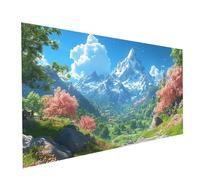Snow Mountain Diamond Painting kit with Diamond Art Accessories, Round Rhinestones Mosaic Crystal Art Paint by Numbers, Canvas Painting for Wall Artwork Room Decor 80 x 40 Inch Landscape Model-13600
