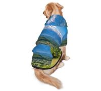 Snow Mountain Dog Hoodie for Medium Large Dogs, Warm Soft Pet Sweatshirt, Easy to Wear Jumper Clothes