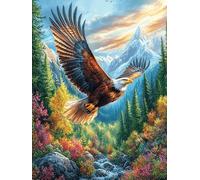 Snow Mountain Eagle 1000 Pieces Set Classic Jigsaw Puzzle Natural Scenery Animals Teen Fans 14-18 Yrs Brain Training Logic Skill Leisure Adventure Valentines Recycled Cardboard 1000 PCS