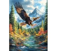 Snow Mountain Eagle 300-piece Jigsaw Puzzle Set Natural Scenery Animals For Adults Teens 14+ Logic Skill Indoor Game Family Game Night Summer Recycled Cardboard 300 PCS