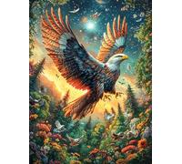 Snow Mountain Eagle 500 Pcs Jigsaw Puzzles Natural Scenery Animals Puzzles for Adults Teens Fun Family Game Team Building Stress Reducing Autumn Eco Friendly Cardboard 500 PCS