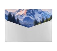 Snow Mountain File Folder 6-Pocket, Waterproof Accordion File Organizer with Snap Closure, Expanding Document Holder for Office, Home
