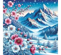 Snow Mountain Floral 500 Piece Jigsaw Puzzles for Adults and Kids, Impossible Puzzle, Jigsaws 500 pieces for adults Gifts, Difficult jigsaw puzzles for The Whole Family