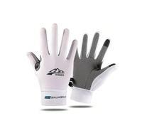 (Snow Mountain Ice Silk Full Finger White, L) Sun protection gloves for men driving, non-slip, thin, cycling, summer cycling, anti-ultraviolet, finger-free, touch screen, breathable i...