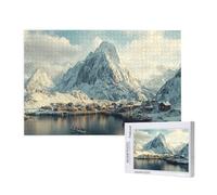 Snow Mountain Jigsaw Puzzles for Adults 5000 Lake Puzzle, Wooden Puzzles for Adults with Gift Box, Impossible Puzzle, Challenging High Difficulty Family Activity, Gifts for Men Women,105x156 cm, p885t