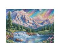 Snow Mountain Lake 300 Piece Complete Jigsaw Puzzle Set Teens Beginners Educational Challenge Puzzle Fans Group Play Anniversary Creativity & Gift Giving 300 PCS