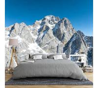 Snow Mountain Landscape Wallpaper for Bedroom 159 × 280 Cm Large 3D Panoramic Majestic Mountain Nature Scenery Non Woven Wall Mural Home Decor for Living Room Tv Background Snow Mountain 159 × 280