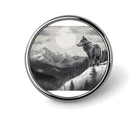 Snow Mountain Lone Wolf Badge Stylish Appearance DesignFashion Accessories Personalized BadgesDecorations Suitable for Wearing on Shirts, T-shirts, Jackets, And Other Clothing.