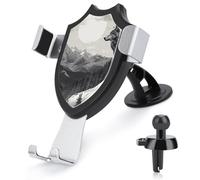 Snow Mountain Lone Wolf Car Phone Mount Universal 3-in-1 Phone Holders for Your Car with 360° Suction Cup Adjustable Cell Phone Car Mount for Car Dashboard Air Vent Windshield Automobile Cradle Stand
