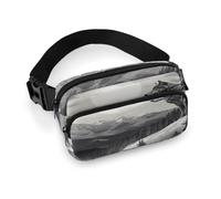 Snow Mountain Lone Wolf Fashion Fanny Pack, Belt Bag with Adjustable Strap And Zipper Pockets, Crossbody Bags for Traveling Casual Cycling Running Hiking
