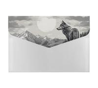 Snow Mountain Lone Wolf File Organizer for Office,6 Pockets Expanding File Folder, Portable Accordion Folders for Desktop, Waterproof Paper Bill Receipt Organizer for Business