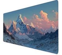 Snow Mountain Mouse Mat Cloud Gaming Mouse Pad Large XXL Desk Mat with Non-Slip Base and Stitched Edge Keyboard Pad for Gaming/Home/Office Work/Accessories, Gifts for Women Men (80 x 40cm) 2060-1wxl