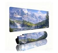 Snow Mountain Mouse Mat River Mouse Pad Desk Mat 1000x500x3mm, Table Mats, Soft Smooth Surface and Anti-Slip Rubber Base, Improved Precision and Speed, Desk Accessories for Men Laptop, Office 0B-965