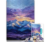 Snow Mountain Oil Painting JigsawPuzzle 1000 Pieces for Adults,Challenging Game And Family Play for Is Ideal As A Gift for The Whole Family (38x26cm)