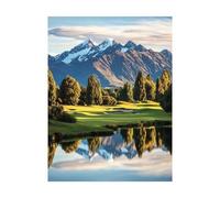 Snow Mountain Paint by Numbers for Adults Lake Painting by Numbers for Adults, Art Supplies with Color Canvas for Painting 12 x 16 Inch 36 Colors of Acrylic Paint and Brush, Room Decor Gifts 2YH-14474