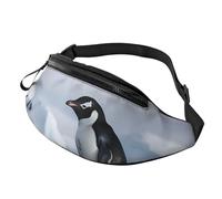 Snow Mountain Penguin Fanny Pack for Man Woman, Fashion Adjustable Chest Bag, Travel Sport Walking Waist Bag