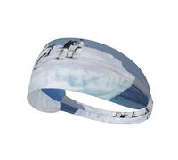 Snow Mountain Penguin Print Non-Slip Elastic Running Headband, Sweat Absorbing Stretchy Hair Bands For Gym Yoga, Soft Skin-Friendly Foldable Workout Headband