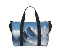 Snow Mountain Print Gym Bag for Women, Weekender Overnight Bag,Personal Item Bag, Shoulder Bag for Women Men,One Size
