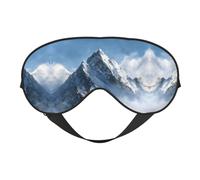 Snow Mountain Print Satin Sleep Mask & Eye Mask | Deep Dream Sleep Masks for Women & Men | Soft Sleeping Eye Mask to Nourish Skin