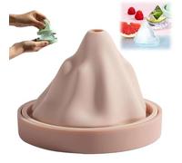 Snow Mountain Silicone Ice Cube Mold - Large Slow-Melting Ice Maker, Unique Mountain Shaped Ic e Tray for Whiskey,Cocktails & Bourbon,BPA-Free Food Grade Silicone Mold for DIY Chocolate & Jelly(Pink)