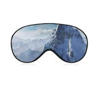 Snow Mountain Sleep Mask Comfort Travel Eye Masks with Adjustable Elastic Strap Soft Funny Block Light Sleep Eye Cover for Side Sleeper for Nap Men Women Gift