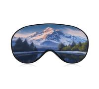 Snow Mountain Sleeping Mask Sleep Mask for Side Sleeper Relaxing Zero Pressure Night Blindfold Light Block-Out Eye Mask for Sleep with Easy Adjustable Strap