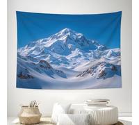 Snow Mountain Tapestry Wall Hanging Winter Landscape Wall Tapestry Art Blanket Home Decor for Bedroom Living Room Dorm 180cm x 230cm B-4887