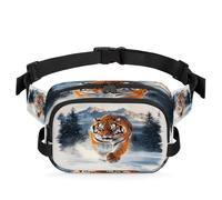 Snow Mountain Tiger Fanny Pack Waterproof Belt Bag Crossbody Bags for Women Men Holiday Gifts