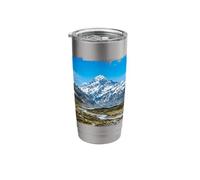 Snow Mountain Valley River Scenic Landscape Graphic Stainless Steel Insulated Tumbler
