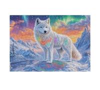 Snow Mountain White Wolf 300 Piece Jigsaw Puzzle for All Ages Idea Quality Time Cardboard Home Decor Accent 300 PCS