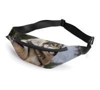Snow Mountain Wild Wolf Belt Bag with Adjustable Strap, Lightweight Travel Crossbody Bags, Hands-Free Mini Fanny Packs in Running Gym