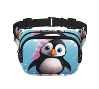 Snow Mountain Wild Wolf Fanny Pack for Women Men Fashion Waist Pack Adjustable Belt Bag for Workout Running Travelling Casual Waist Bag, Lovely Penguin, One Size
