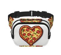 Snow Mountain Wild Wolf Fanny Pack for Women Men Fashion Waist Pack Adjustable Belt Bag for Workout Running Travelling Casual Waist Bag, I Love Pizza Heart, One Size