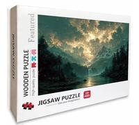 Snow Mountain Wooden Jigsaw Puzzles 48x32in, Cloud Jigsaw Puzzles 3000 Pieces for Adults with Box, Back Lettering Easy to Distinguish, Educational Challenging Game, Summer Decor, Gifts, M-1435