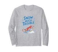 Snow Much Trouble, Winter Sledding Long Sleeve T-Shirt