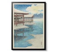 Snow on a Clear Day by Kawase Hasui, Ukiyo-e Illustration, Traditional Japanese Woodblock Print, Winter Sea Theme, 1921, Wall Art, Decor, Archival Matte, A4 (Print Only) - 29.7x21cm