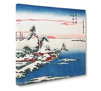 Snow on New Years Day at Susaki by Utagawa Hiroshige Canvas Print | Gallery Wrapped 30mm Frame Wall Art | 20x20 inches | Ready to Hang | Asian Landscape Picture | Living Room Bedroom Lounge Office