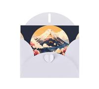 Snow on the mountain White Patterns greeting card 6x4 inches with envelope, covering birthdays, weddings and other occasions