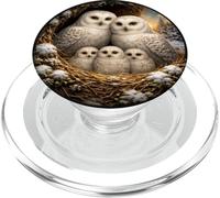 Snow Owl Bird Bird Watcher Spring Bird of Prey Owl PopSockets PopGrip for MagSafe