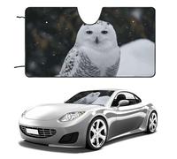 Snow Owl Car Windshield Sun Shade Keep Car Interior Cool 51"x28" Folding Front Window Sun Shade, Heat Shield for SUV, Truck, Blocks UV