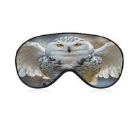Snow Owl Eye Cover Breathable Comfortable Eyeshade Soft Skin Friendly Sleep Mask Party Night Blindfold with Fashion Adjustable Eye Mask for Night Sleeping Travel Nap