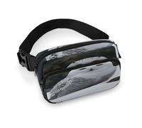 Snow Owl Full Printed Fanny Pack,Zipper Belt Bag Cute Crossbody Bag Hip Bum Bag with Adjustable Strap