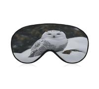 Snow Owl Sleep Mask,Adjustable Strap Sleeping Mask, Complete Light Blocking Sleep Shade Cover,Soft Breathable Comfortable Blindfold for Women and Men