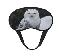 Snow Owl Sleep Mask for Side Sleeper Soft Breathable Sleeping Eye Mask Blackout Silk Eye Sleep Shade Cover with Elastic Strap Night Blindfold for Women Men Travel Nap