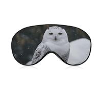 Snow Owl Sleep Mask, Ultra Soft Eye Mask for Sleeping with Adjustable Strap, Comfortable Lightweight Blindfold Eyeshade, Total Blackout Eye Cover for Night Sleep Travel Office Nap